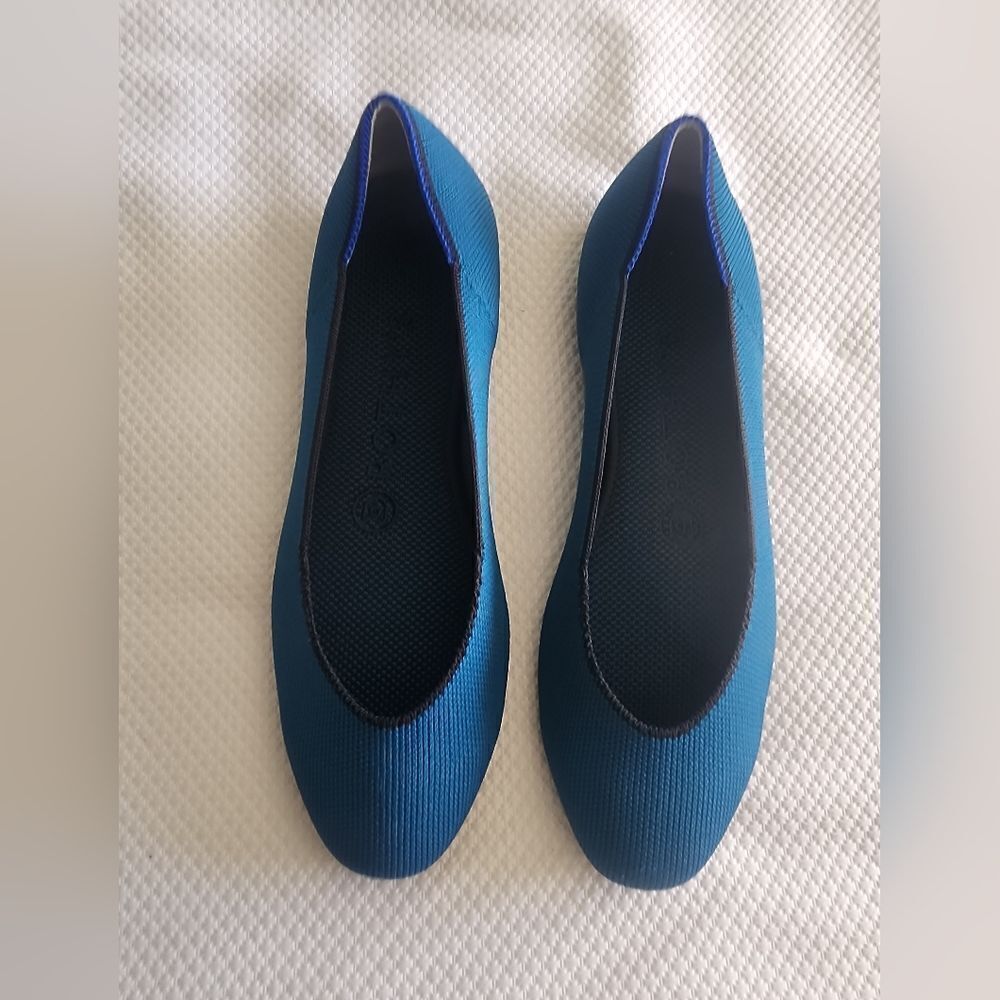 Rothy's Blue Flats Sleek Minimalist Design